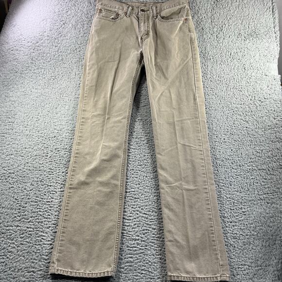 Levi's Other - LEVIS 514 JEANS MENS 32x36 BEIGE FITS 32x34 SLIM STRAIGHT WHITE TAB ZIPPER FLY